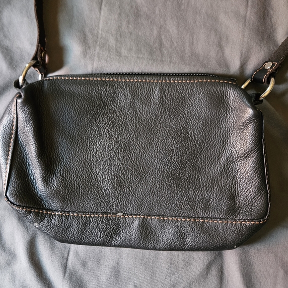 Harley Davidson Genuine Pebbled Leather Black Shoulder Bag - Picture 9 of 13